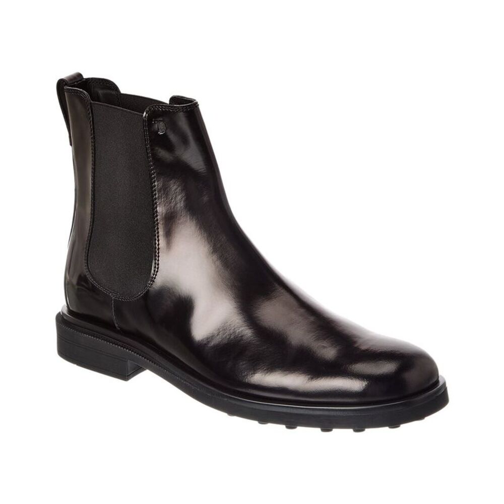 Tod's Liscio Leather Boot, Black